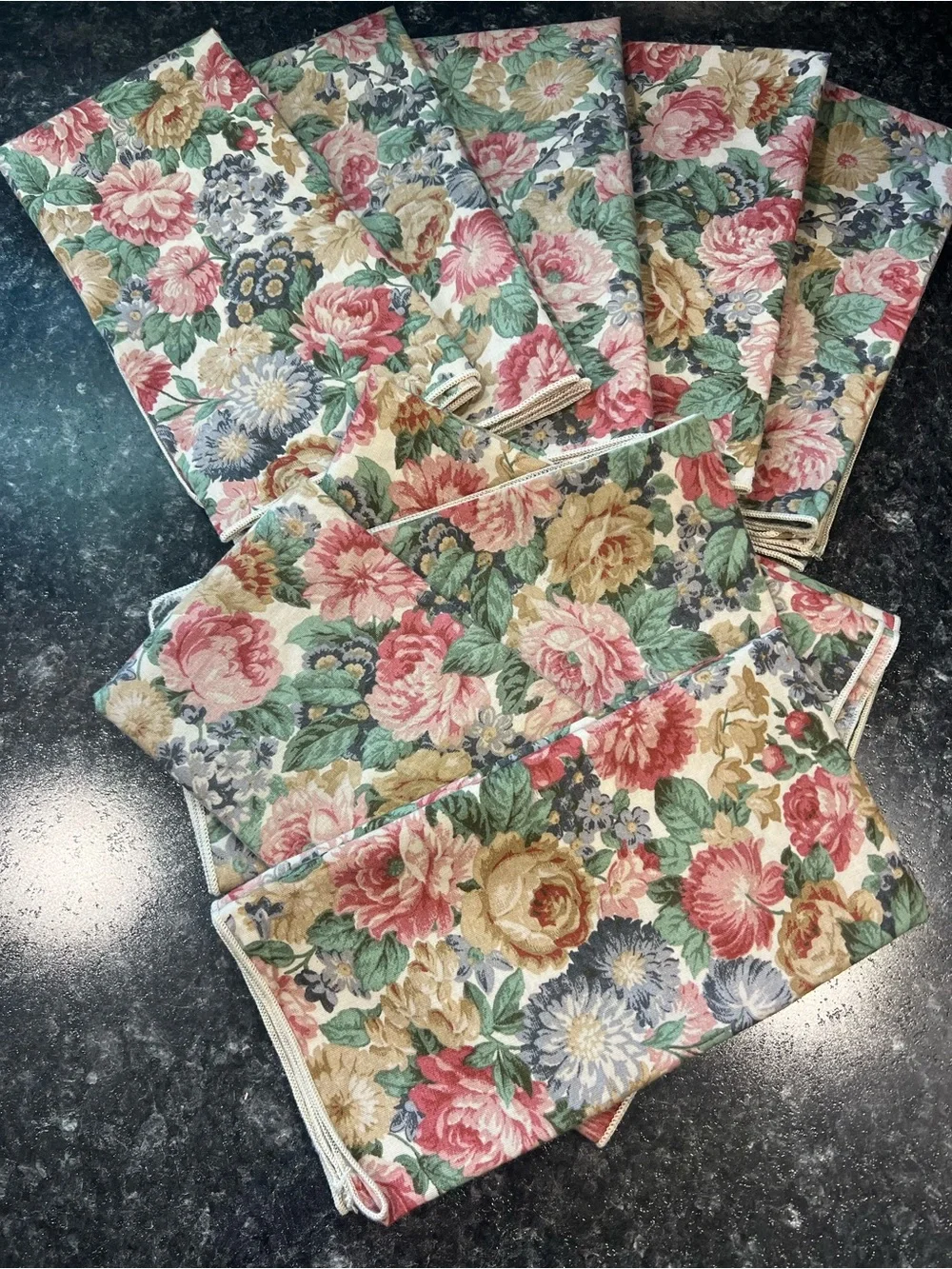 VTG Floral Cloth Napkins